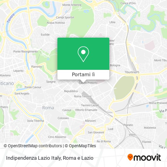 Mappa Indipendenza Lazio Italy