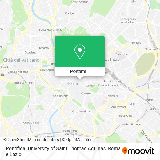 Mappa Pontifical University of Saint Thomas Aquinas