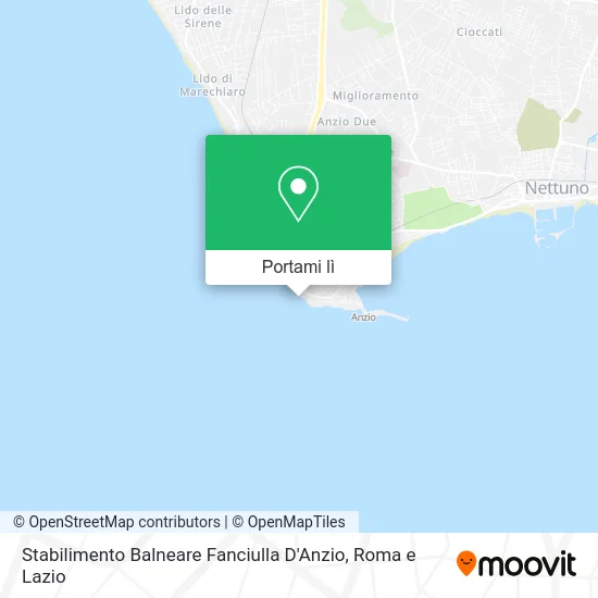 Mappa Stabilimento Balneare Fanciulla D'Anzio