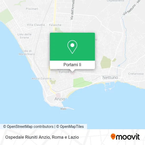 Mappa Ospedale Riuniti Anzio