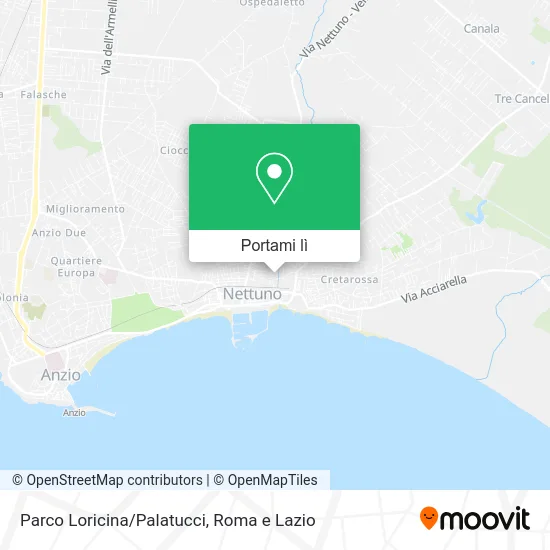 Mappa Parco Loricina/Palatucci