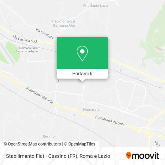 Mappa Stabilimento Fiat - Cassino (FR)