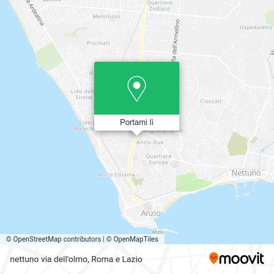 Mappa nettuno via dell'olmo