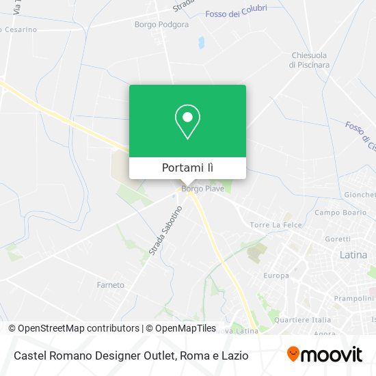 Mappa Castel Romano Designer Outlet