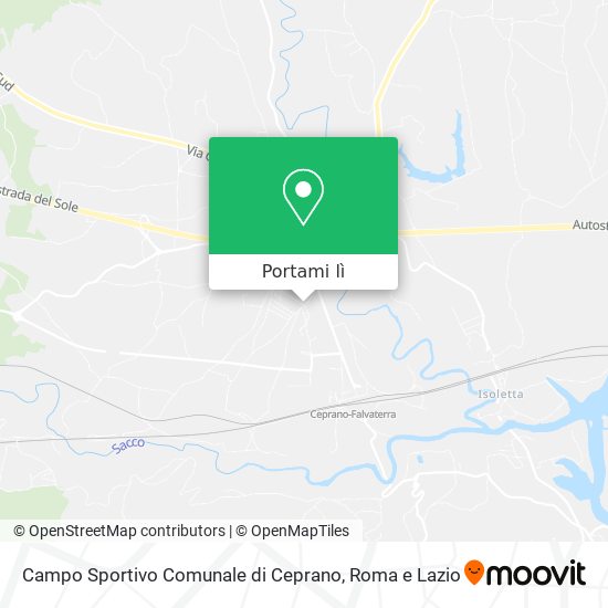 Mappa Campo Sportivo Comunale di Ceprano