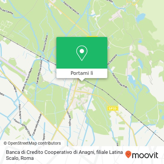 Mappa Banca di Credito Cooperativo di Anagni, filiale Latina Scalo