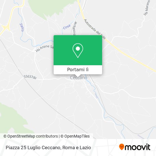 Mappa Piazza 25 Luglio Ceccano