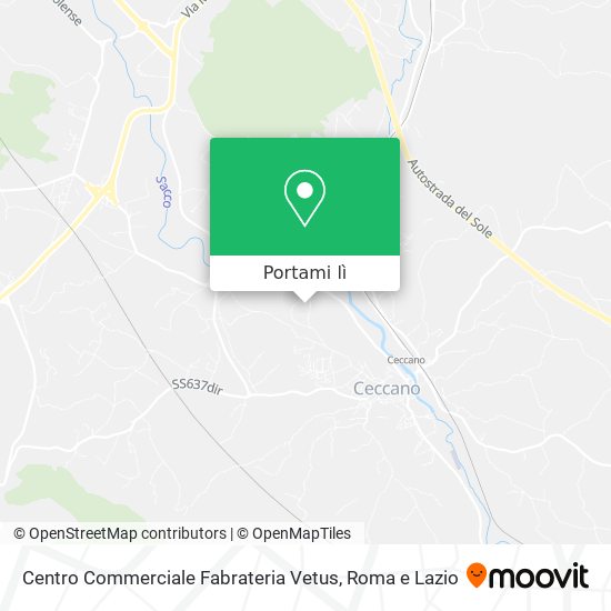 Mappa Centro Commerciale Fabrateria Vetus