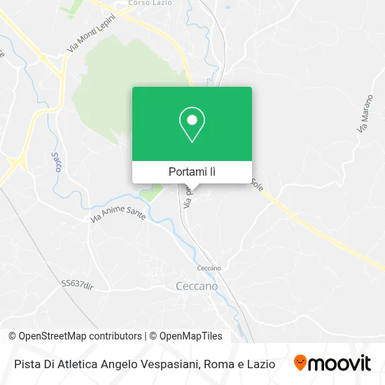 Mappa Pista Di Atletica Angelo Vespasiani