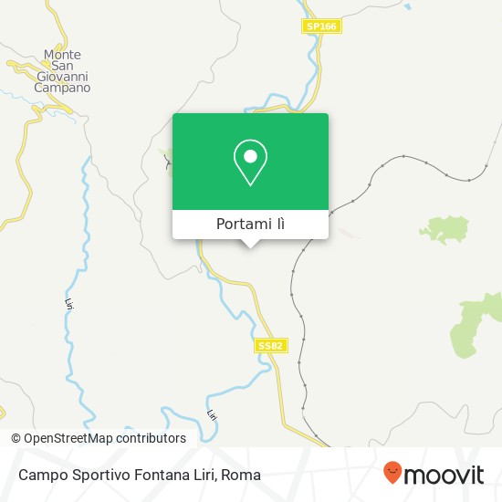 Mappa Campo Sportivo Fontana Liri