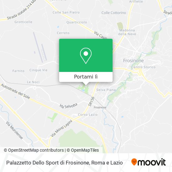 Mappa Palazzetto Dello Sport di Frosinone