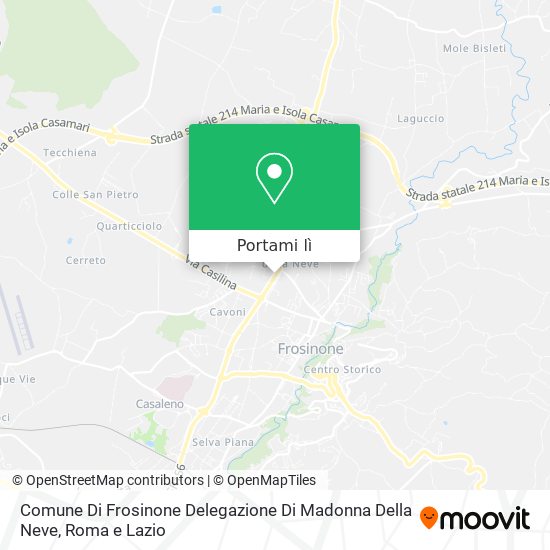 Mappa Comune Di Frosinone Delegazione Di Madonna Della Neve