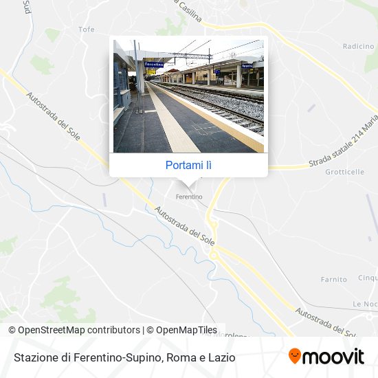 Mappa Stazione di Ferentino-Supino