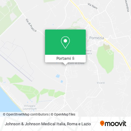 Mappa Johnson & Johnson Medical Italia