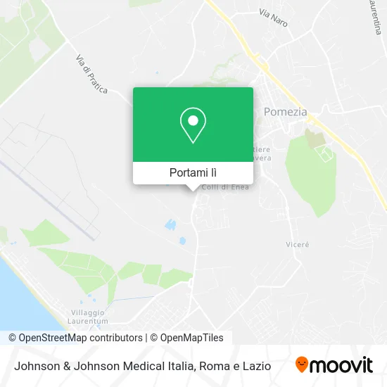 Mappa Johnson & Johnson Medical Italia