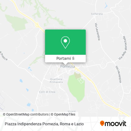 Mappa Piazza Indipendenza Pomezia