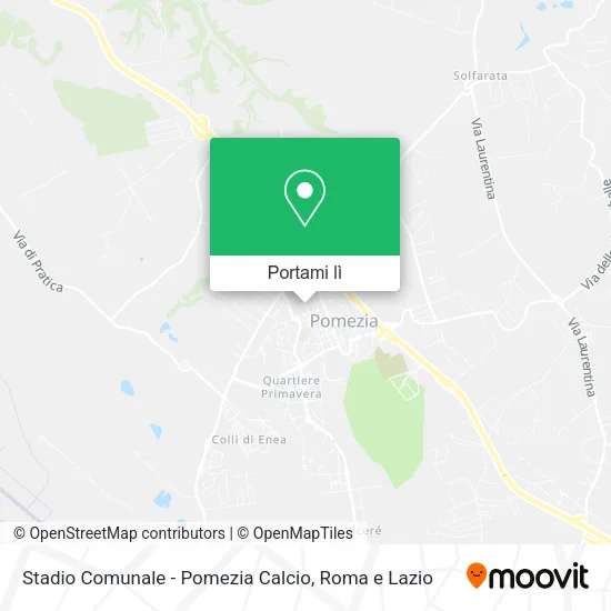 Mappa Stadio Comunale - Pomezia Calcio