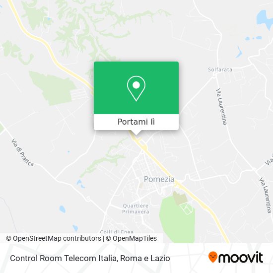 Mappa Control Room Telecom Italia