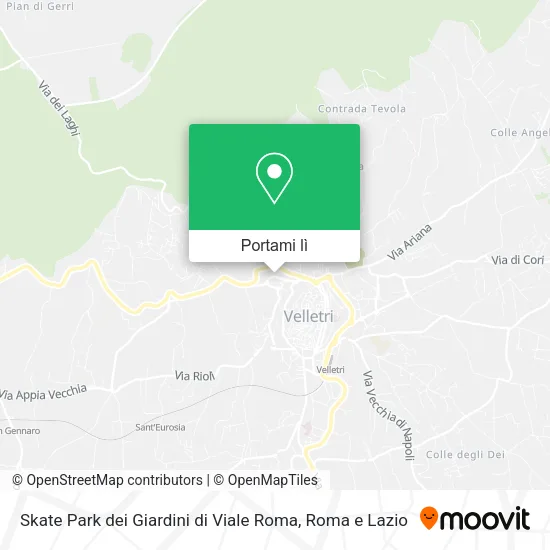 Mappa Skate Park dei Giardini di Viale Roma