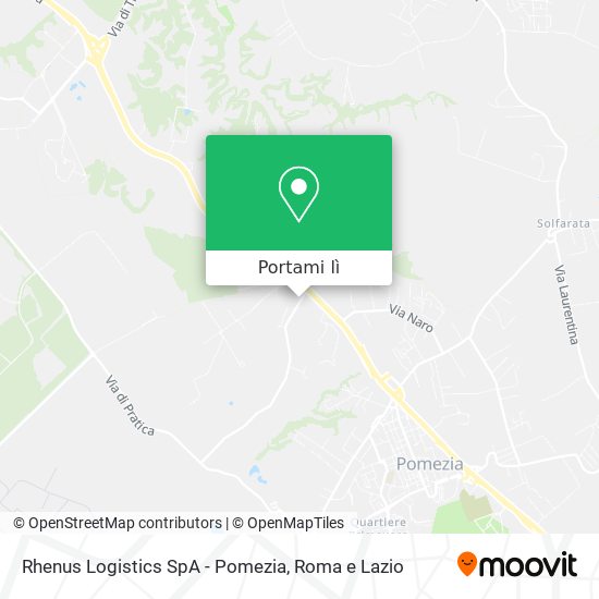 Mappa Rhenus Logistics SpA - Pomezia