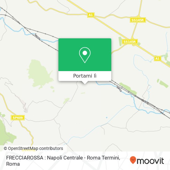 Mappa FRECCIAROSSA : Napoli Centrale - Roma Termini