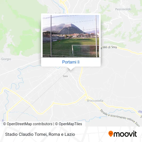 Mappa Stadio Claudio Tomei