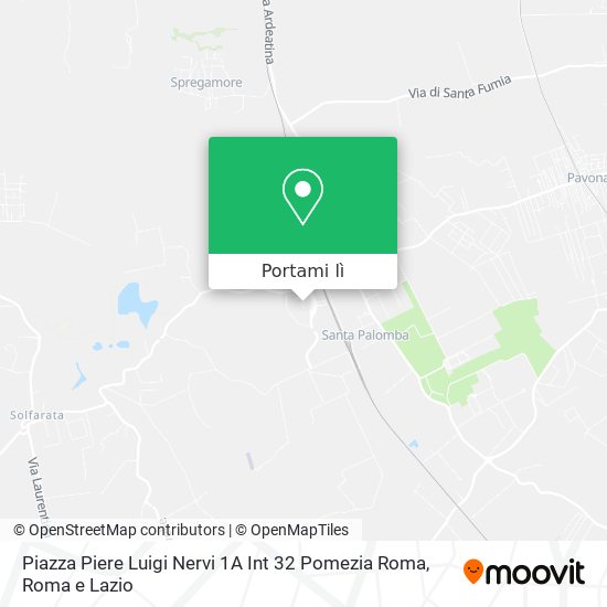 Mappa Piazza Piere Luigi Nervi 1A Int 32 Pomezia Roma