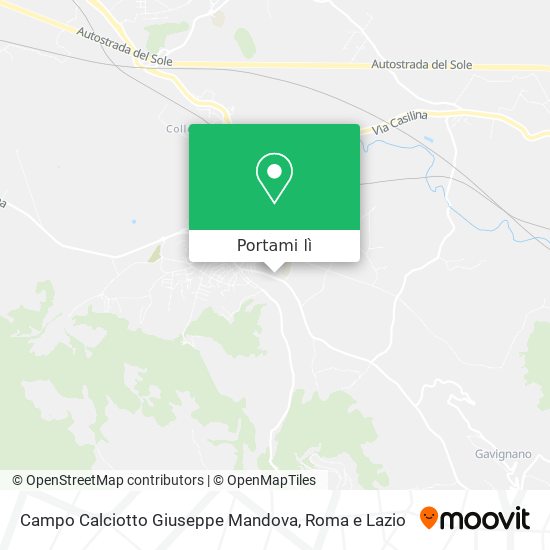 Mappa Campo Calciotto Giuseppe Mandova