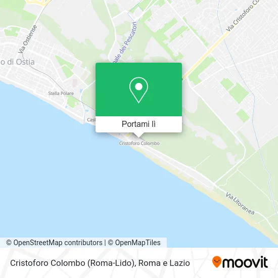 Mappa Cristoforo Colombo (Roma-Lido)