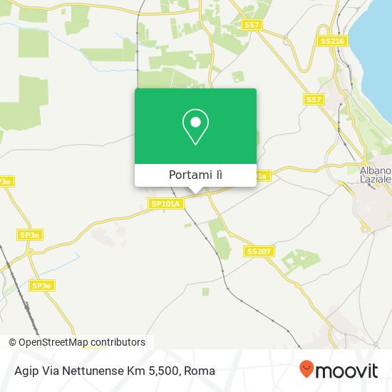 Mappa Agip Via Nettunense Km 5,500