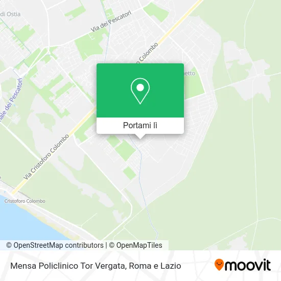 Mappa Mensa Policlinico Tor Vergata