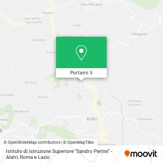 Mappa Istituto di Istruzione Superiore "Sandro Pertini" - Alatri