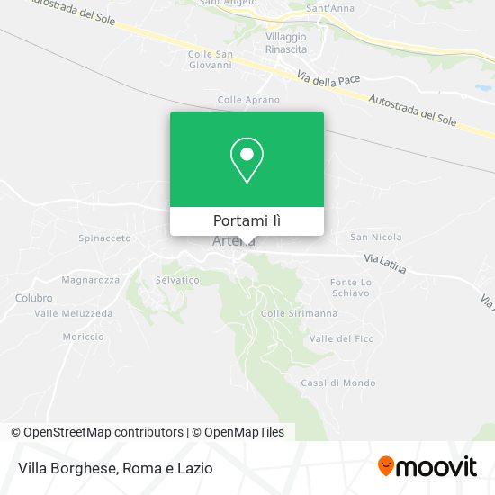 Mappa Villa Borghese