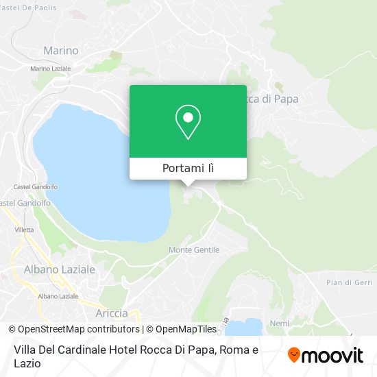 Mappa Villa Del Cardinale Hotel Rocca Di Papa