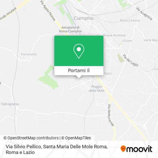 Mappa Via Silvio Pellico, Santa Maria Delle Mole Roma