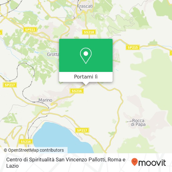 Mappa Centro di Spiritualità San Vincenzo Pallotti