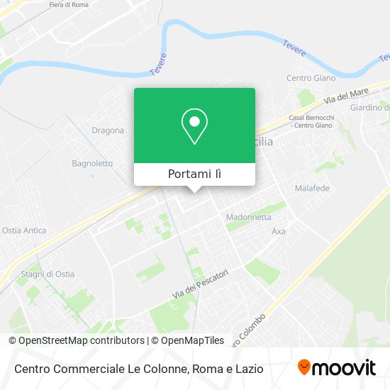 Mappa Centro Commerciale Le Colonne