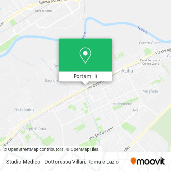 Mappa Studio Medico - Dottoressa Villari
