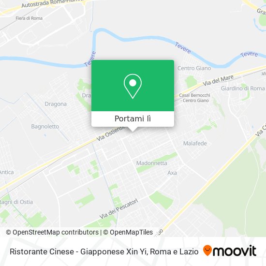 Mappa Ristorante Cinese - Giapponese Xin Yi