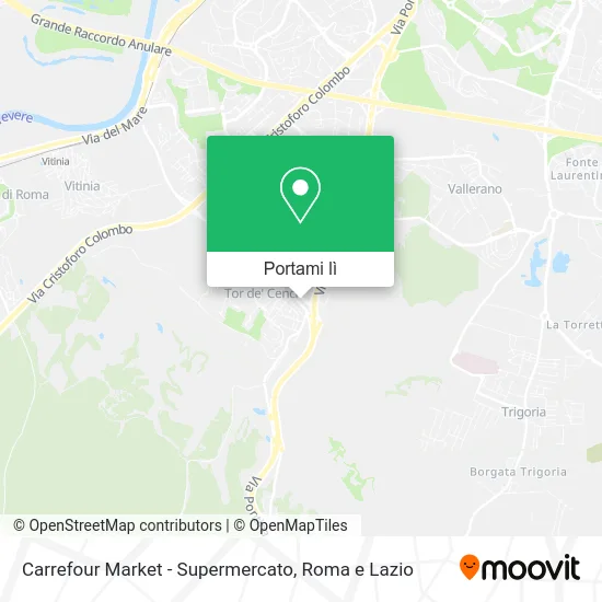 Mappa Carrefour Market - Supermercato