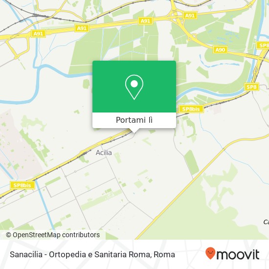 Mappa Sanacilia - Ortopedia e Sanitaria Roma