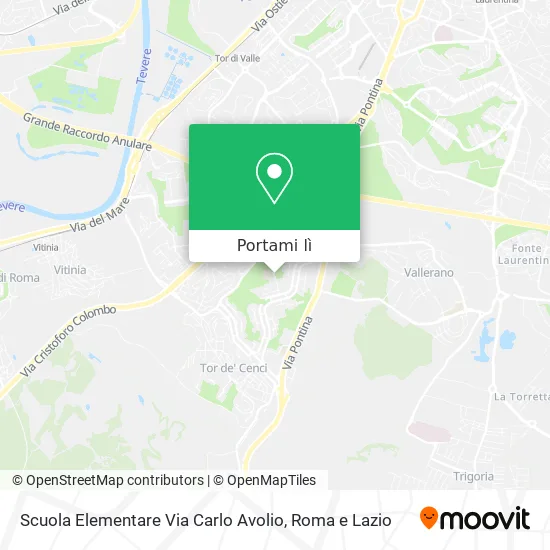 Mappa Scuola Elementare Via Carlo Avolio
