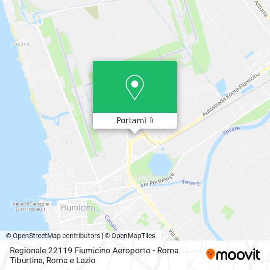Mappa Regionale 22119 Fiumicino Aeroporto - Roma Tiburtina