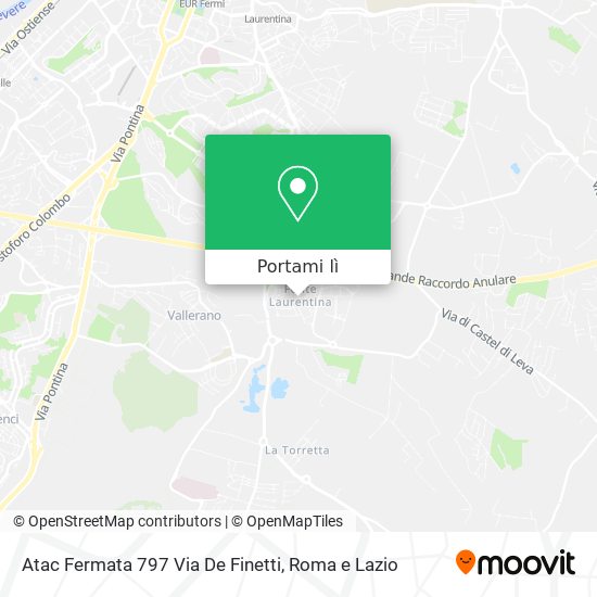 Mappa Atac Fermata 797 Via De Finetti