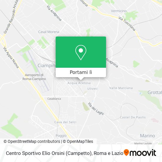 Mappa Centro Sportivo Elio Orsini (Campetto)