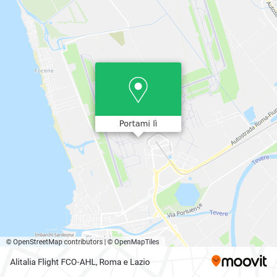 Mappa Alitalia Flight FCO-AHL