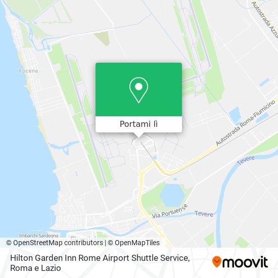 Mappa Hilton Garden Inn Rome Airport Shuttle Service