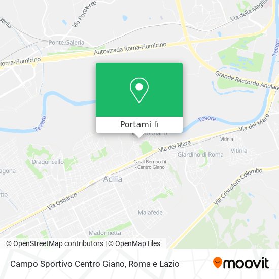 Mappa Campo Sportivo Centro Giano