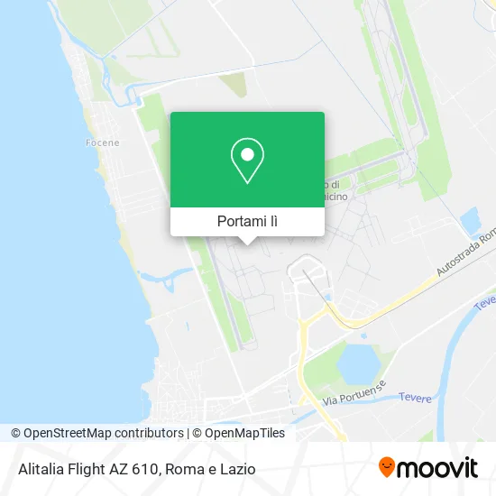 Mappa Alitalia Flight AZ 610