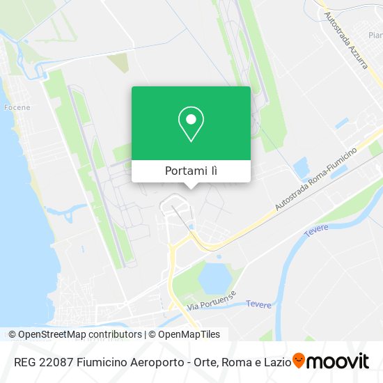 Mappa REG 22087 Fiumicino Aeroporto - Orte